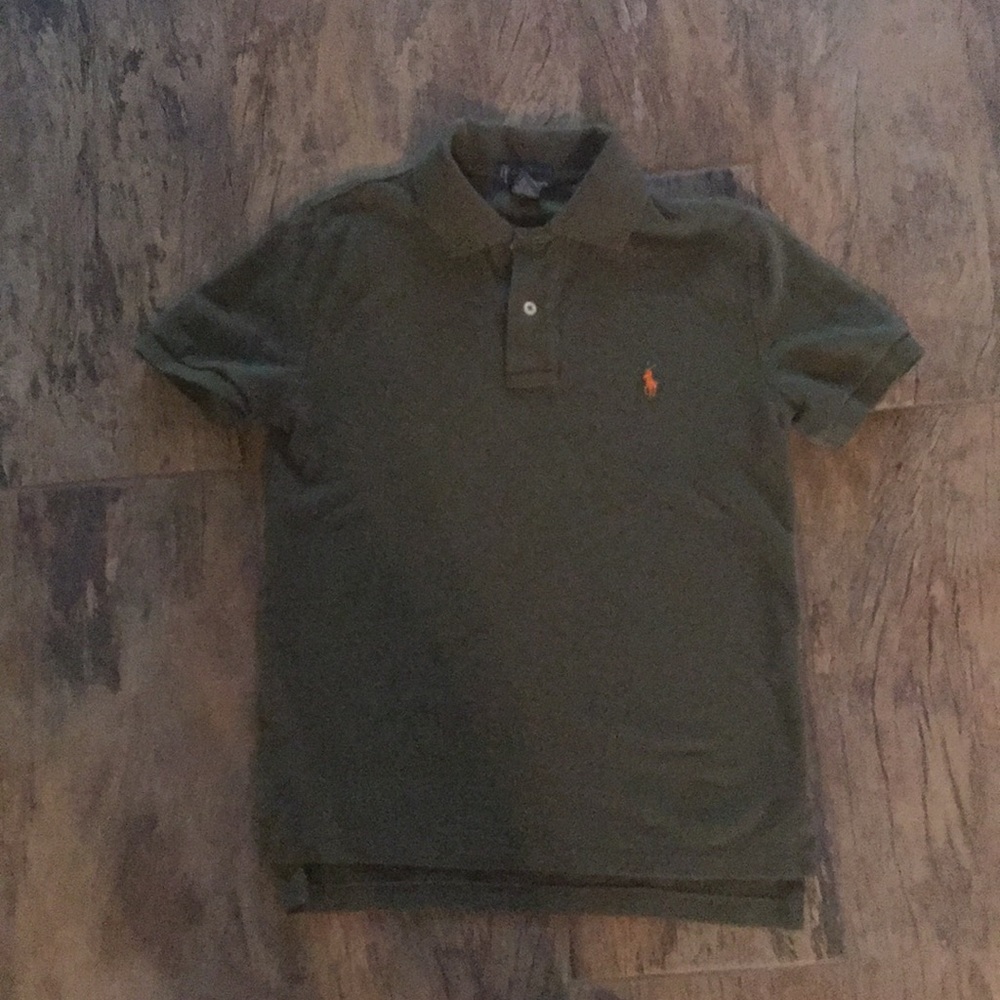 Boys olive green polo